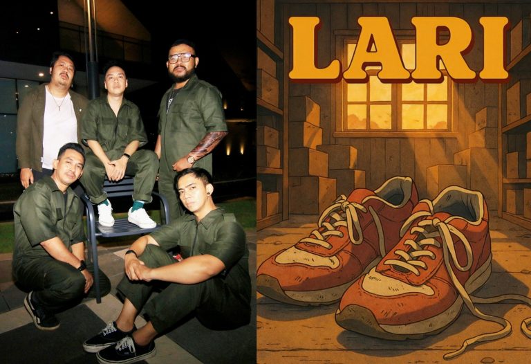 Mata Laki band dengan single "Lari". (Kolase DewanDistorsi.com/Dok Mata Laki)